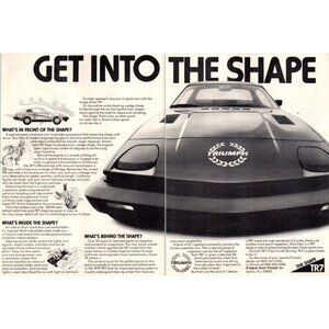 1979 Triumph TR7 TR-7 Sports Car 2 page Vintage Print Ad Get in Shape Wall Art